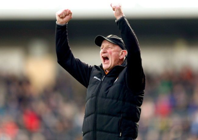 Brian Cody celebrates after his side scored there second goal