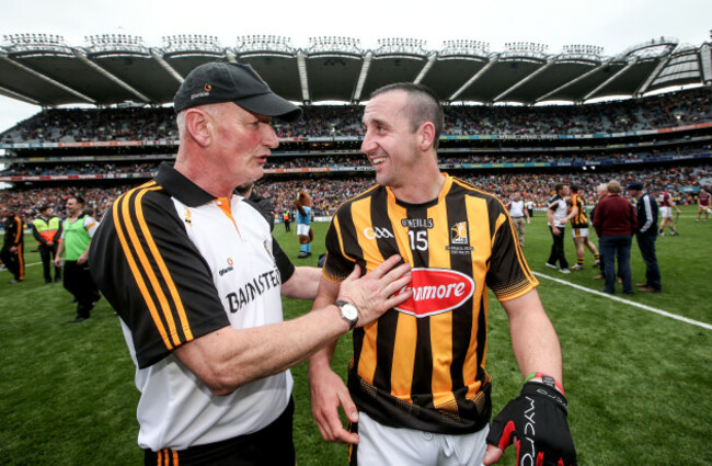 Brian Cody and Eoin Larkin celebrates
