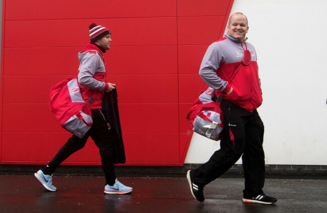 Darren Cave and Callum Black arrive