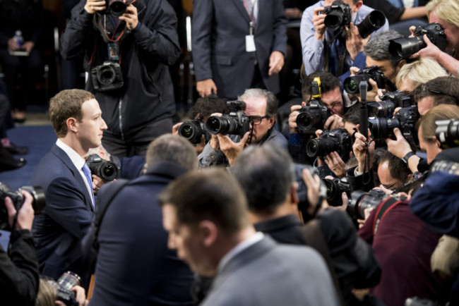 Facebook CEO Mark Zuckerberg Hearing