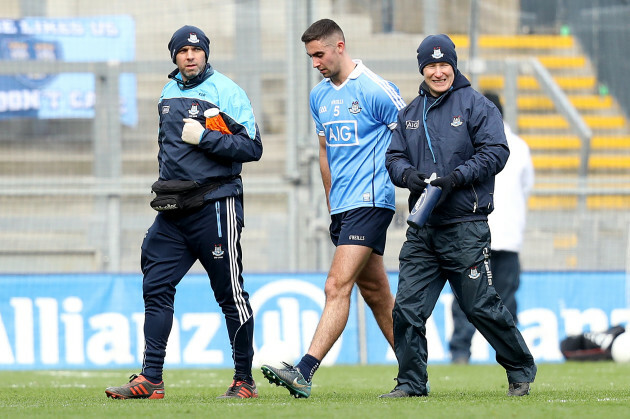 James McCarthy leaves the pitch