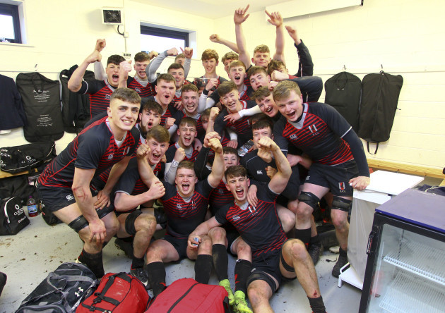 Glenstal Abbey players celebrate after the game