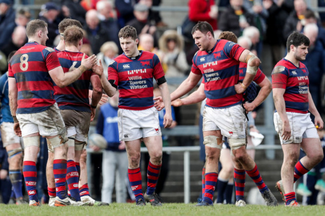 Clontarf players celebrate the win