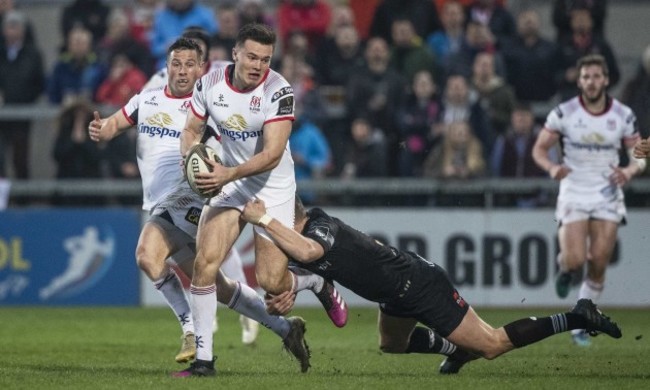 Jacob Stockdale with Dan Biggar