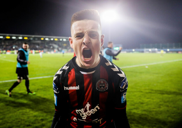 Darragh Leahy celebrates scoring their second goal