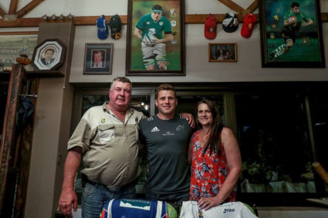 CJ Stander with his parents Jannie and Amanda