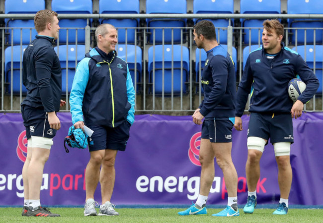 Dan Leavy, Stuart Lancaster, Rob Kearney and Jordi Murphy