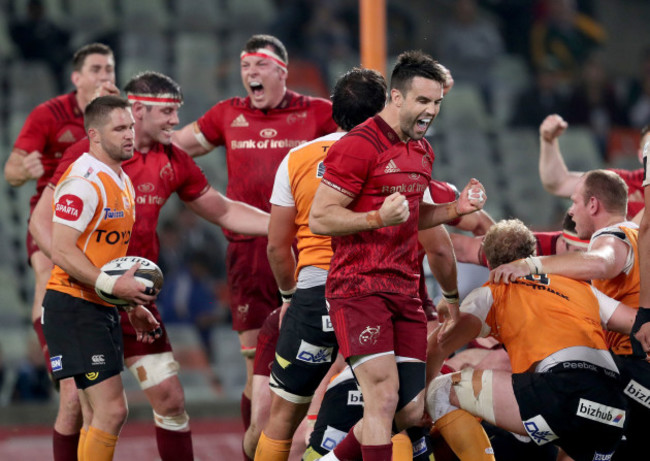 Conor Murray celebrates his side's penalty just before the final whistle