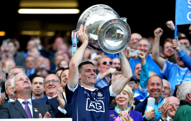 Stephen Cluxton lifts the Sam Maguire Cup
