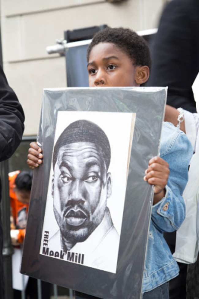 Meek Mill Supporters Protest On Day Of Status Hearing