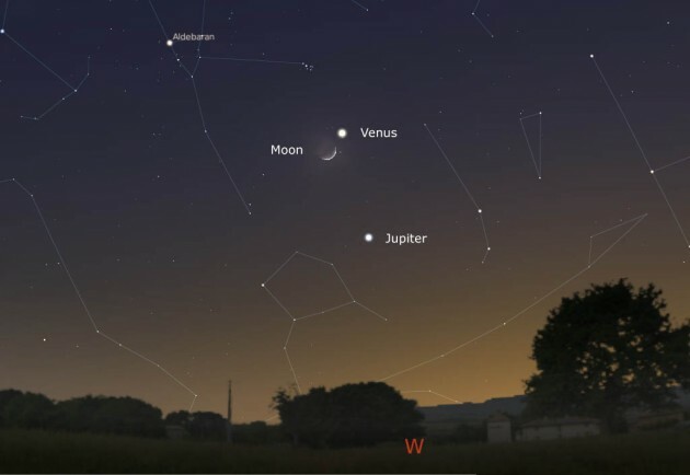 bright star in western sky
