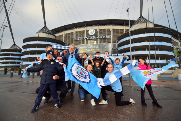 Manchester City fans celebrate Premier League win - Etihad Stadium