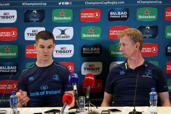 Johnny Sexton and Leo Cullen