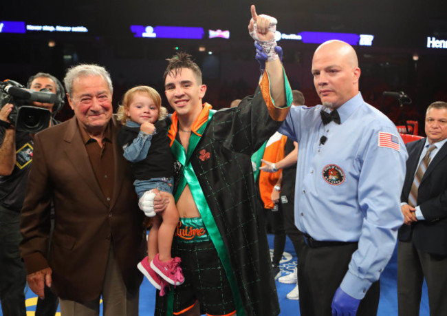 Michael Conlan celebrates his win