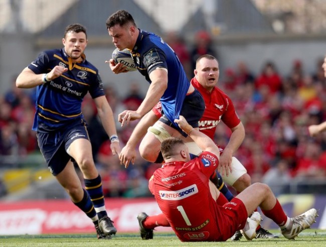 James Ryan tackled by Rob Evans