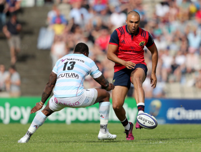 Simon Zebo with Virimi Vakatawa