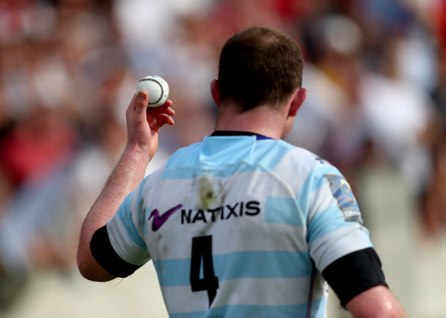 Donnacha Ryan with a sliotar that was thrown from the crowd after the game