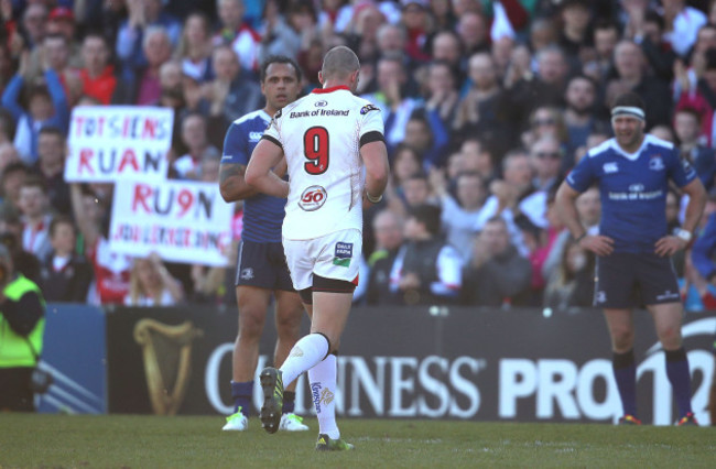 Ruan Pienaar of leaves the pitch