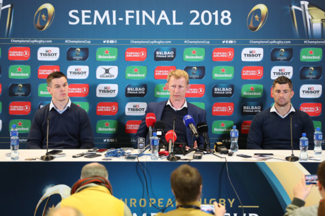 Jonathan Sexton, Leo Cullen and Rob Kearney