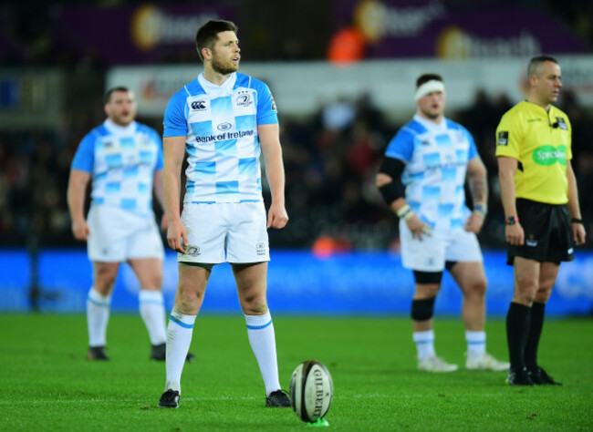 Ross Byrne takes a penalty