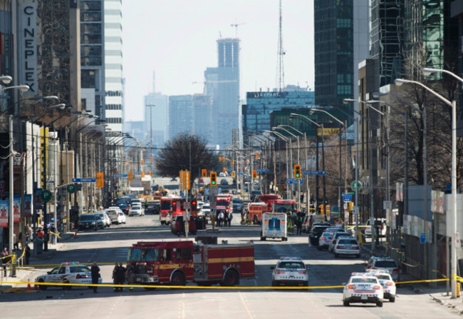 APTOPIX Canada Van Hits Pedestrians