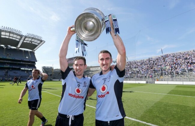 Joseph Boland and Peter Kelly celebrate