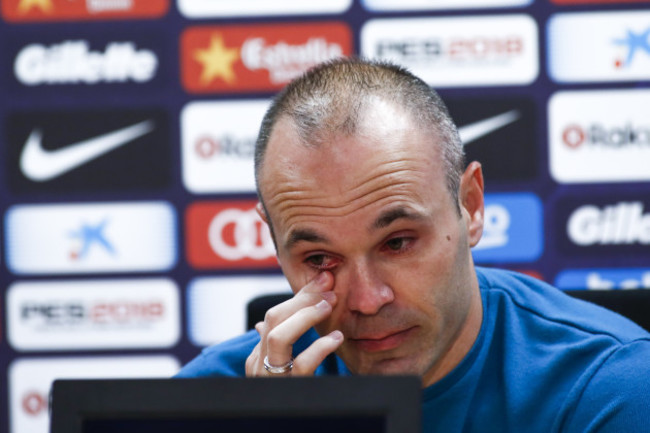 Andres Iniesta departure from FC Barcelona.April 27th