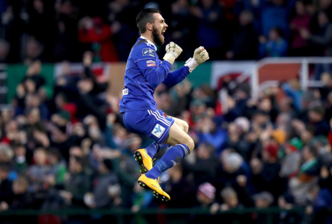 Mark McNulty celebrates his side's first goal