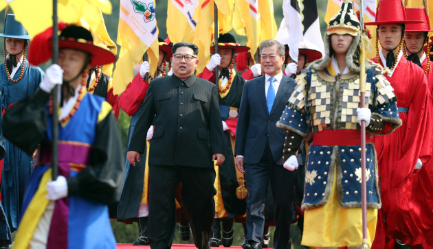 South Korean President Moon and North Korean leader Kim - Inter-Korean summit
