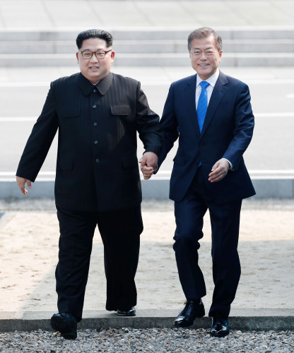 South Korean President Moon and North Korean leader Kim - Inter-Korean summit