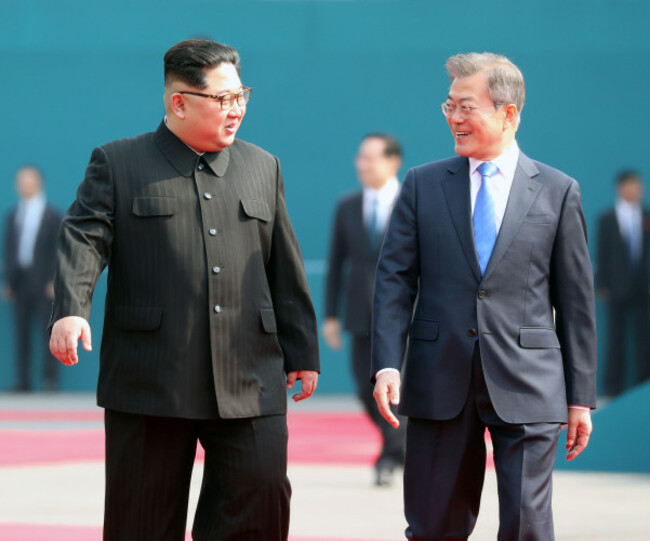 South Korean President Moon and North Korean leader Kim - Inter-Korean summit