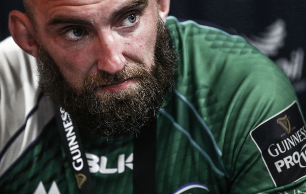 John Muldoon in the dressing room after the game