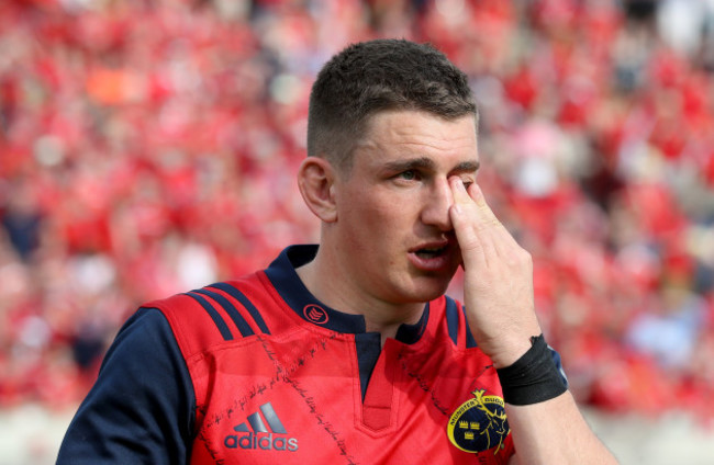 Ian Keatley dejected after the game