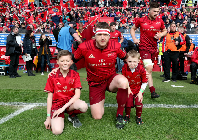 Mike Sherry with today's match mascots