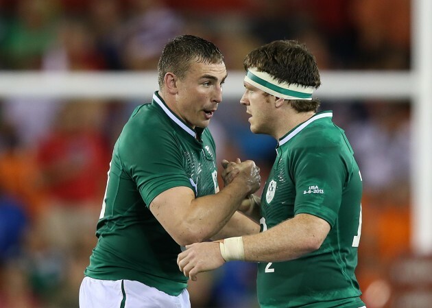 Ireland's Tommy O'Donnell with Mike Sherry