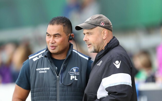 Pat Lam with Dan McFarland before the match