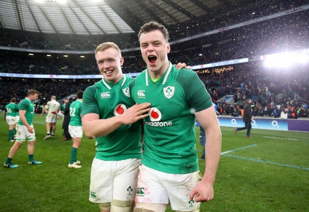 Dan Leavy and James Ryan celebrate winning