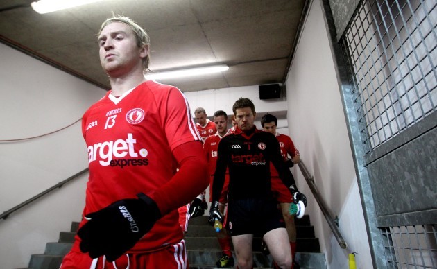 Owen Mulligan takes to the field after half time
