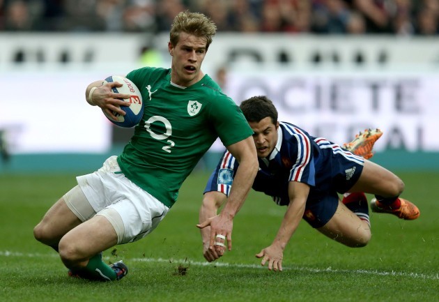 Andrew Trimble scores their second try