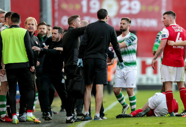 Tempers flare during the game