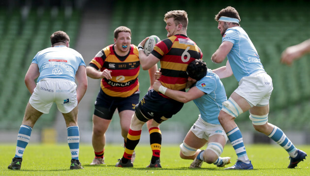 Jack O'Sullivan tackled by Darren Ryan