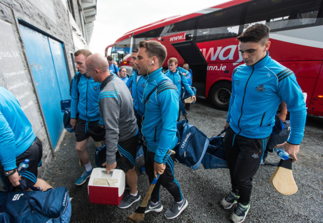 Danny Sutcliffe and the Dublin team arrive at Semple Stadium
