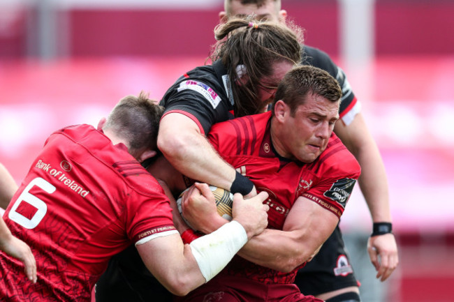 Ben Toolis with CJ Stander and Peter O'Mahony