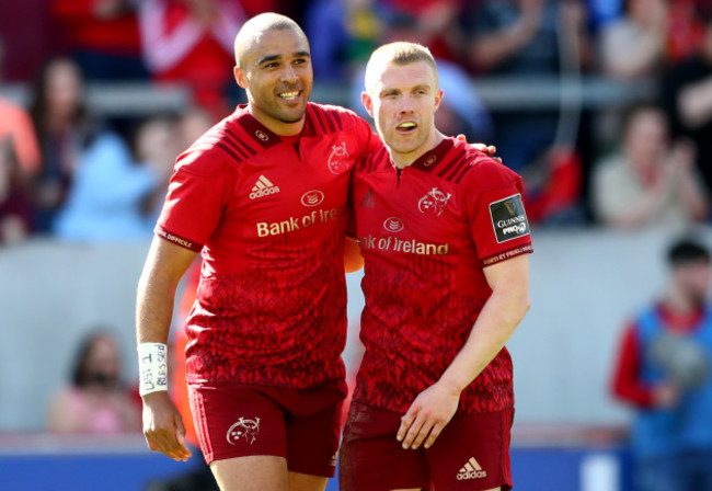 Simon Zebo and Keith Earls at the final whistle