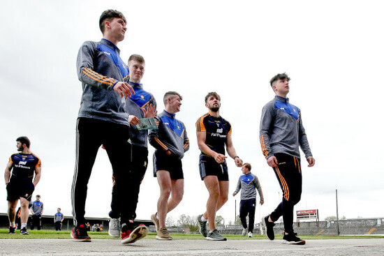 Clare players before the match