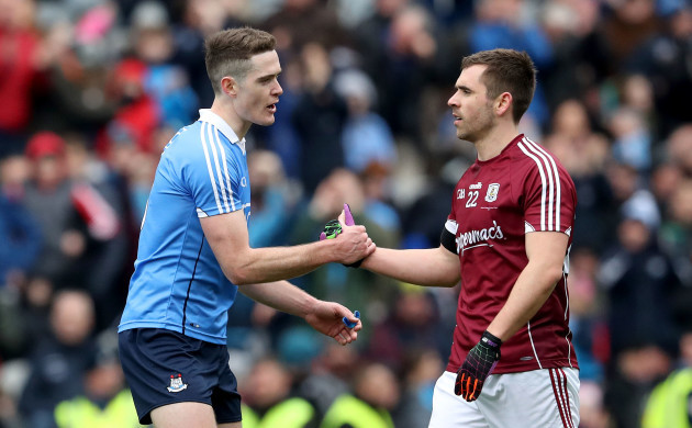 Brian Fenton and Patrick Sweeney at the final whistle
