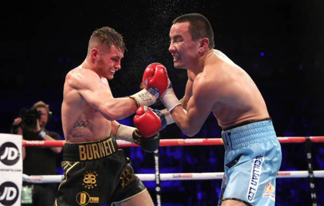 Ryan Burnett in action against Zhanat Zhakiyanov