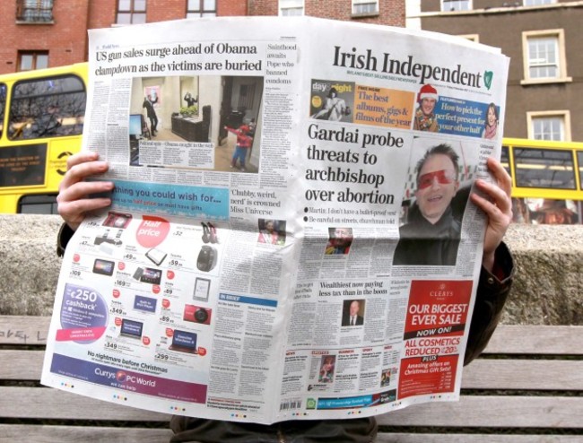 File Photo IRELAND’S HIGHLY CONCENTRATED media ownership has seen it slip down the press freedom rankings