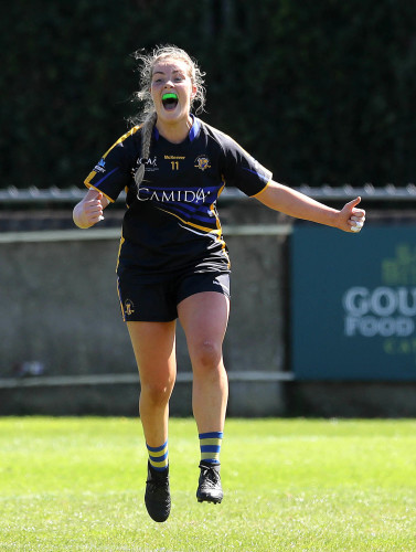 Aisling McCarthy celebrates at the final whistle