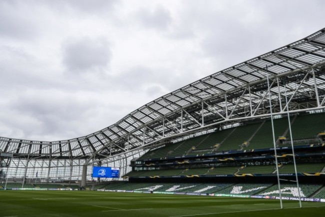 A general view of the Aviva Stadium